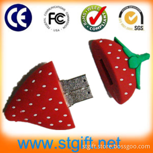 Fruit USB Flash Disk, Strawberry Gift USB 2.0 Flash Drive